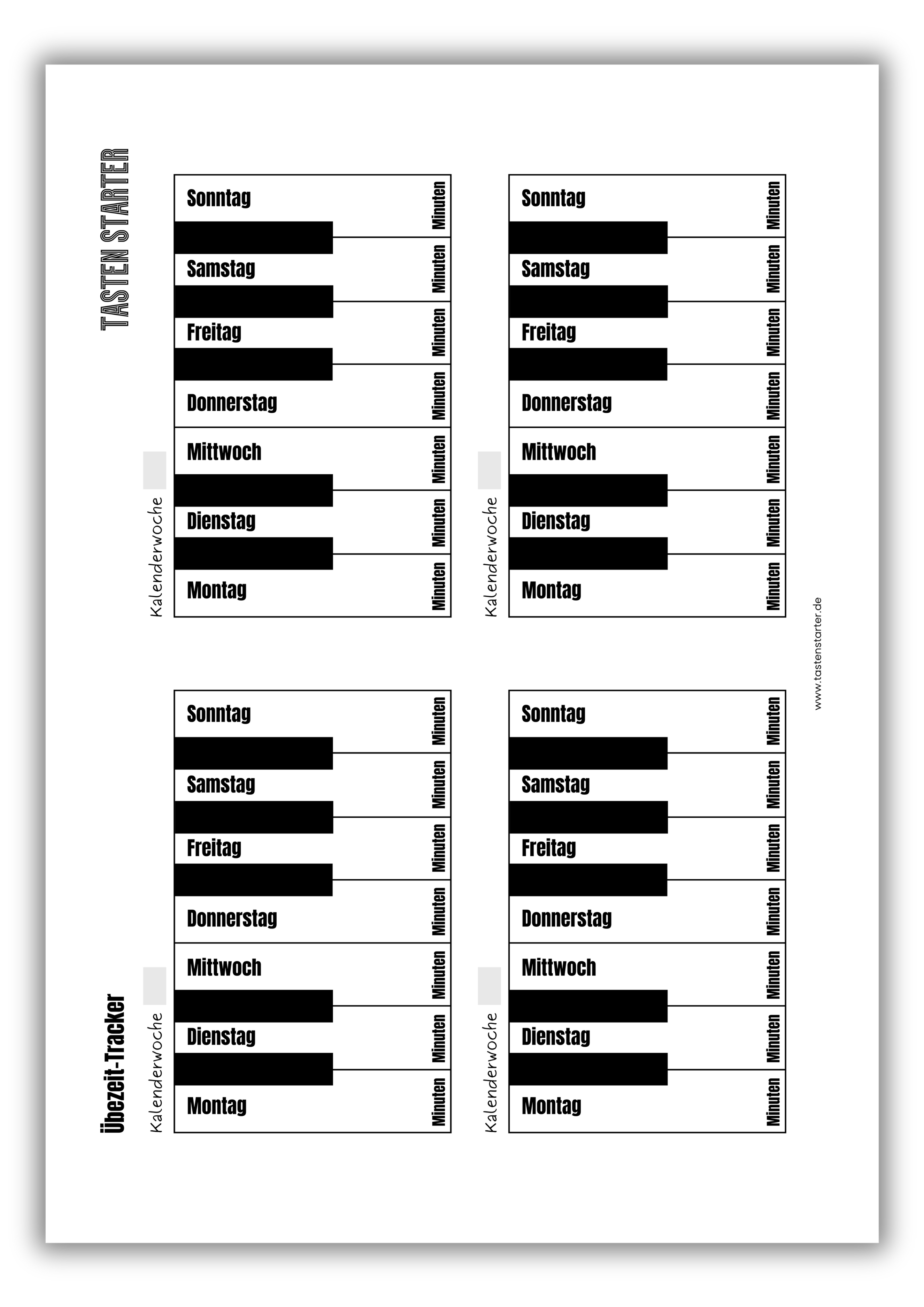 Uebezeit-Tracker - Tasten Starter